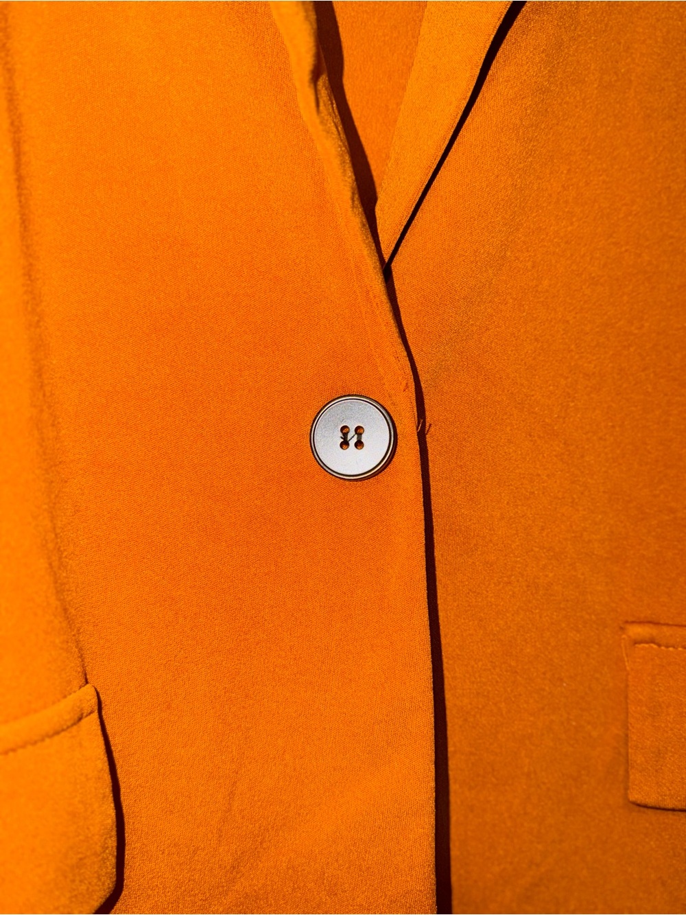 Women's Single-Button Rust Blazer Jacket - Picture 5 of 10